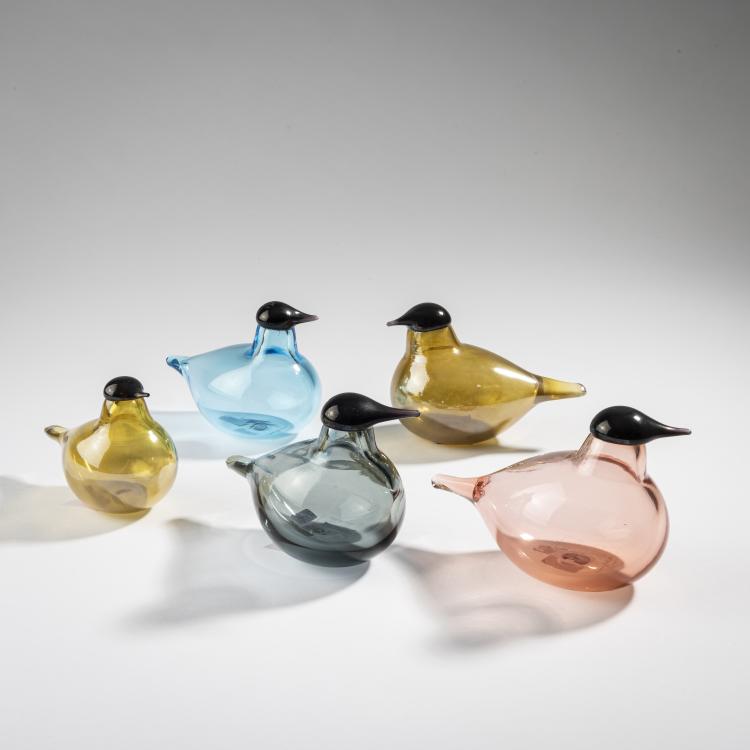 Hauptbild zu Objekt, F&uuml;nf Zilpzalp 'Tiltti', 2001-2003, Oiva Toikka, Nuutaj&auml;rvi, Notsj&ouml;; Iittala, Kalvola, 161D 970