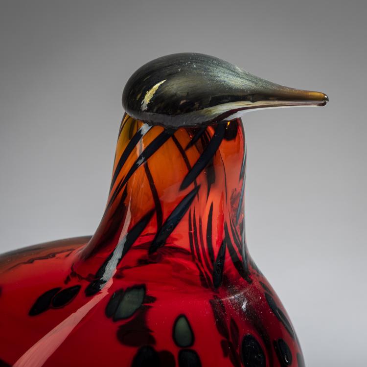 Bild 2 zu Objekt, Rotkelchen mit Baby 'Rubiinnilintu + Baby', 2003, Oiva Toikka, Nuutaj&auml;rvi, Notsj&ouml;; Iittala, Kalvola, 161D 982