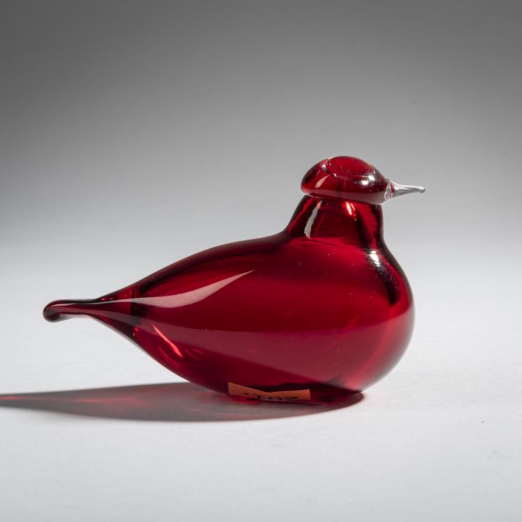 Bild 3 zu Objekt, Rotkelchen mit Baby 'Rubiinnilintu + Baby', 2003, Oiva Toikka, Nuutaj&auml;rvi, Notsj&ouml;; Iittala, Kalvola, 161D 982