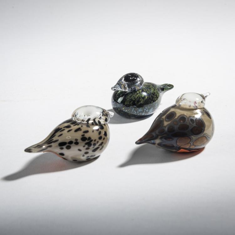 Hauptbild zu Objekt, Drei kleine Wintergoldh&auml;hnchen 'Pikku Hippi', 2004, Oiva Toikka, Nuutaj&auml;rvi, Notsj&ouml;; Iittala, Kalvola, 161D 986