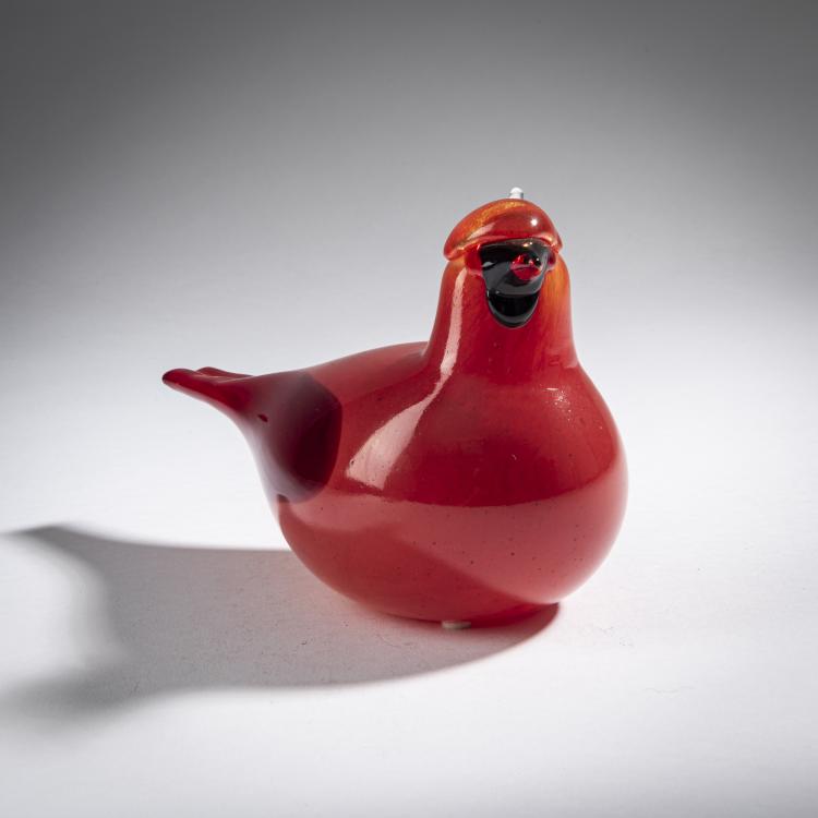 Bild 1 zu Objekt, Red cardinal 'Kardinaali', 2004, Oiva Toikka, Nuutaj&auml;rvi, Notsj&ouml;; Iittala, Kalvola, 161D 989
