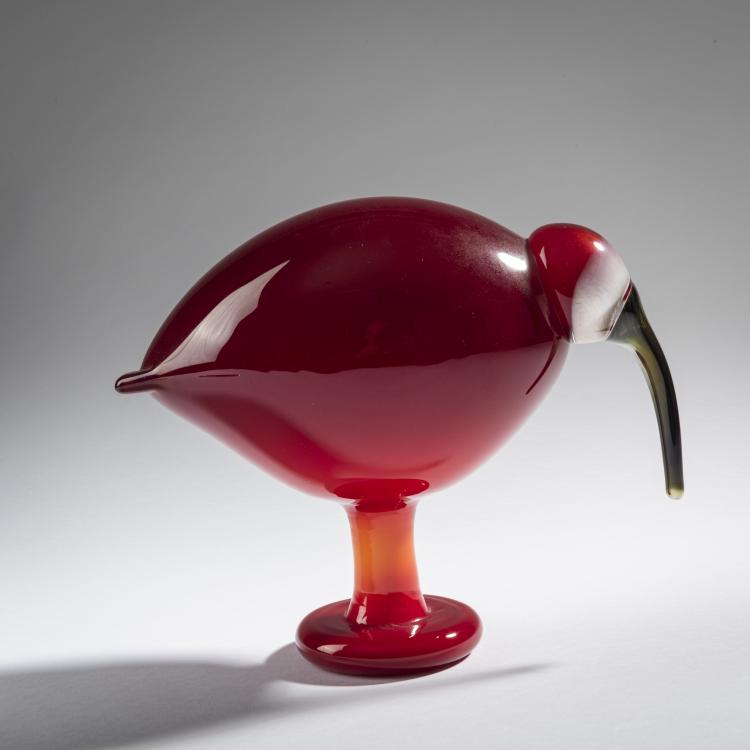 Hauptbild zu Objekt, Roter Ibis 'Punainen Ibis', 2005, Oiva Toikka, Nuutaj&auml;rvi, Notsj&ouml;; Iittala, Kalvola, 161D 997
