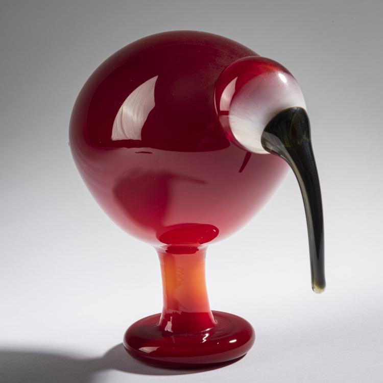 Bild 1 zu Objekt, Roter Ibis 'Punainen Ibis', 2005, Oiva Toikka, Nuutaj&auml;rvi, Notsj&ouml;; Iittala, Kalvola, 161D 997