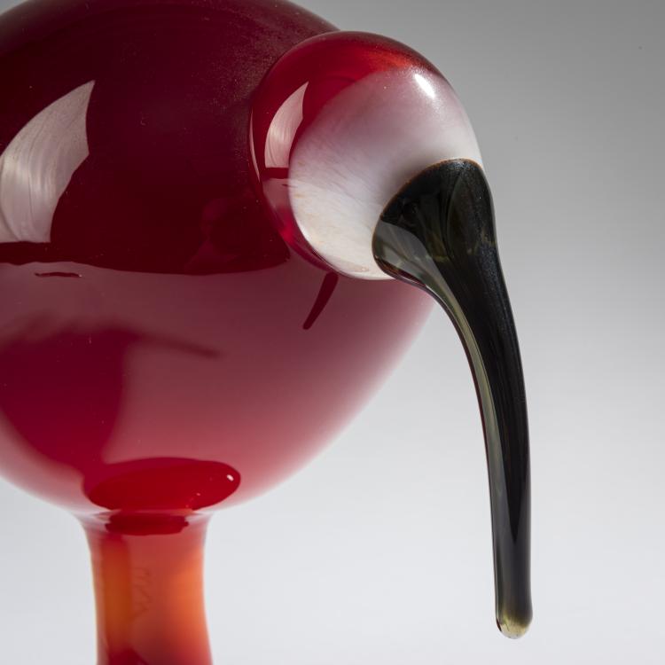 Bild 2 zu Objekt, Roter Ibis 'Punainen Ibis', 2005, Oiva Toikka, Nuutaj&auml;rvi, Notsj&ouml;; Iittala, Kalvola, 161D 997