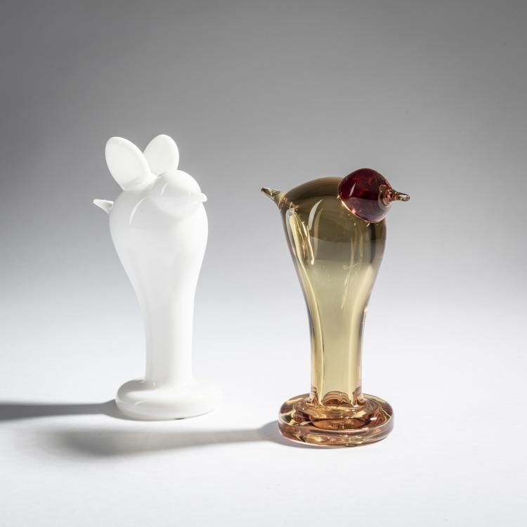 Bild 1 zu Objekt, 'Ursula' & 'Valdemar', 2008, Oiva Toikka, Nuutaj&auml;rvi, Notsj&ouml;; Iittala, Kalvola, 161D 1031