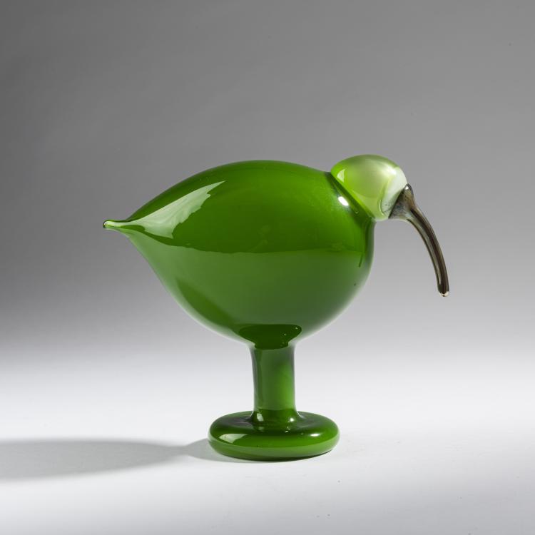 Hauptbild zu Objekt, Gr&uuml;ner Ibis 'Ibis vihre&auml;', 2010, Oiva Toikka, Nuutj&auml;rvi, Notsj&ouml;; iittala, Kalvola, 161D 1056