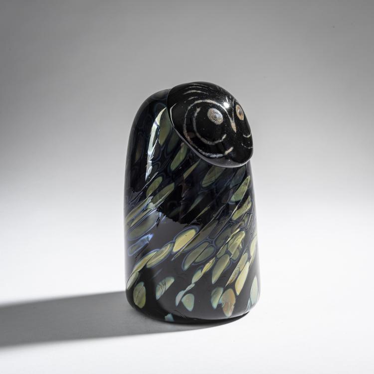 Bild 1 zu Objekt, Black sooty owl 'Nokip&ouml;ll&ouml; musta', 2013, Oiva Toikka, Nuutaj&auml;rvi, Notsj&ouml;; Iittala, Kalvola, 161D 1088