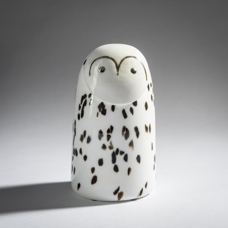 Bild 1 zu Objekt, Snowy Owl 'Lumip&ouml;ll&ouml;', 2013, Oiva Toikka, Nuutaj&auml;rvi, Notsj&ouml;; Iittala, Kalvola, 161D 1089