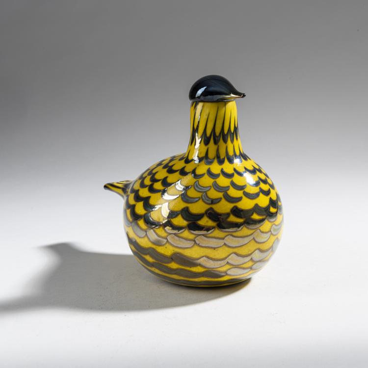 Bild 1 zu Objekt, Gelbes Mohrhuhn 'Keltariekkao', 2014, Oiva Toikka, Nuutaj&auml;rvi, Notsj&ouml;; Iittala, Kalvola, 161D 1095