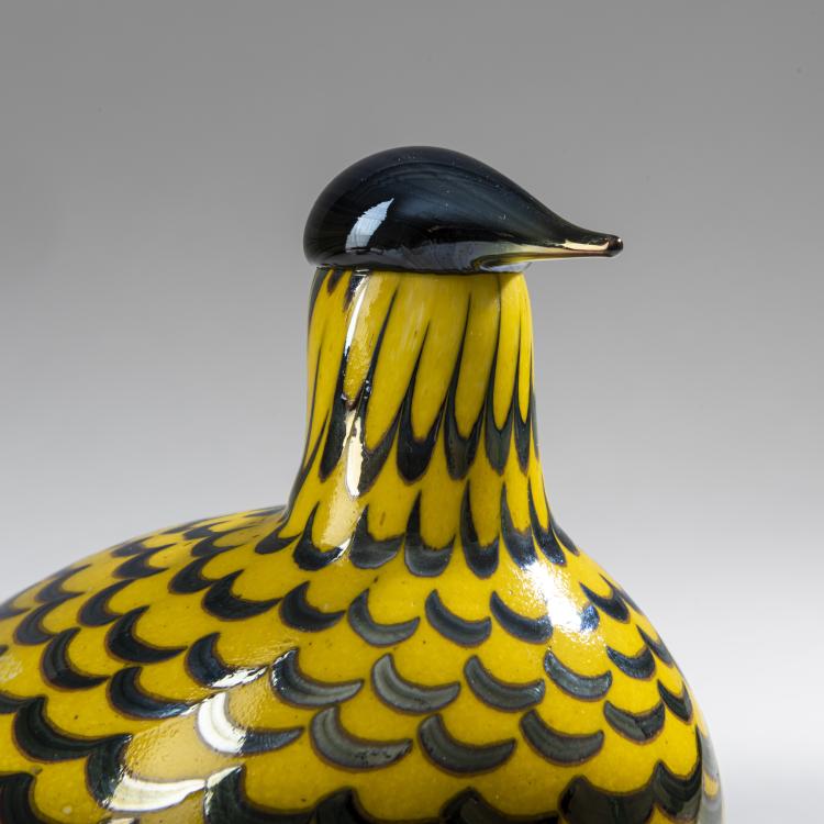 Bild 2 zu Objekt, Gelbes Mohrhuhn 'Keltariekkao', 2014, Oiva Toikka, Nuutaj&auml;rvi, Notsj&ouml;; Iittala, Kalvola, 161D 1095