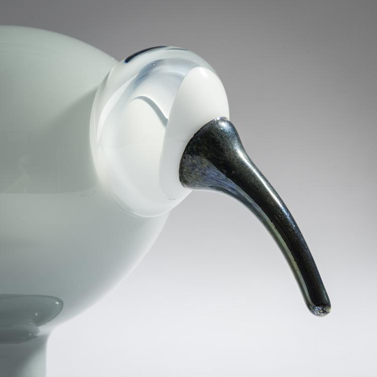 Bild 2 zu Objekt, Hellgrauer Ibis 'Ibis H&auml;m&auml;r&auml;', 2015, Oiva Toikka, Iittala, Kalvola, 161D 1108
