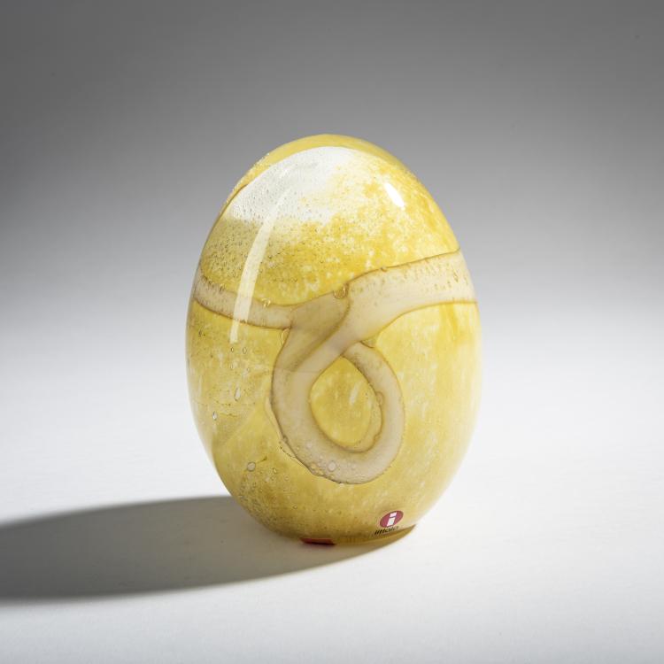 Hauptbild zu Objekt, Jahresei Scheckentenei 'P&auml;lviallin', 2006, Oiva Toikka, Nuutaj&auml;vi, Notsj&ouml;; Iittala, Kalvola, 161D 1020