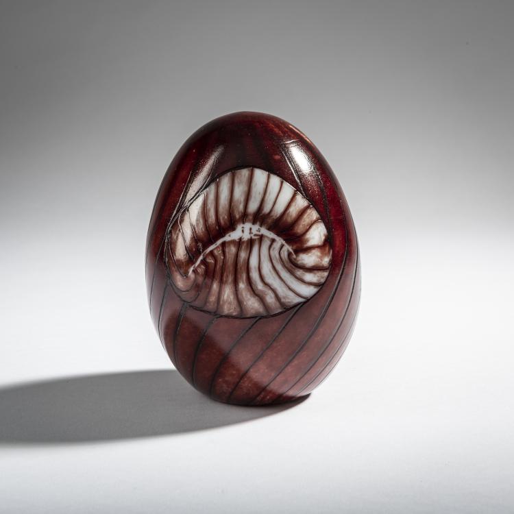 Hauptbild zu Objekt, Annual egg Rosebud 'Ruusunnuppun muna, 2010, Oiva Toikka, Nuutaj&auml;rvi, Notsj&ouml;; Iittala, Kalvola, 161D 1063