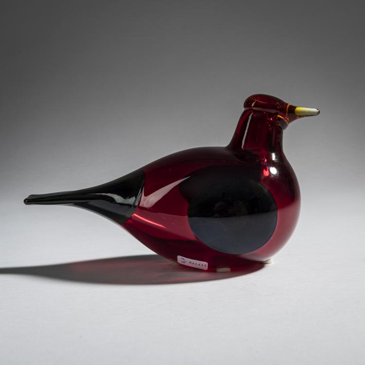 Hauptbild zu Objekt, Scarlet tangars (Fallingwater Red), 2003, Oiva Toikka, Nuutaj&auml;rvi, Notsj&ouml;; Iittala, Kalvola, 161D 983