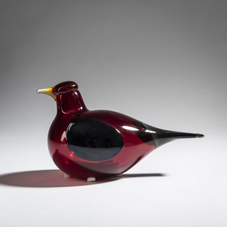 Bild 1 zu Objekt, Scarlet tangars (Fallingwater Red), 2003, Oiva Toikka, Nuutaj&auml;rvi, Notsj&ouml;; Iittala, Kalvola, 161D 983