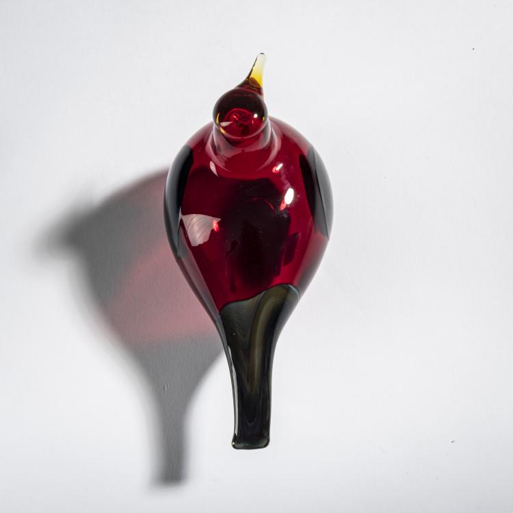 Bild 4 zu Objekt, Scarlet tangars (Fallingwater Red), 2003, Oiva Toikka, Nuutaj&auml;rvi, Notsj&ouml;; Iittala, Kalvola, 161D 983