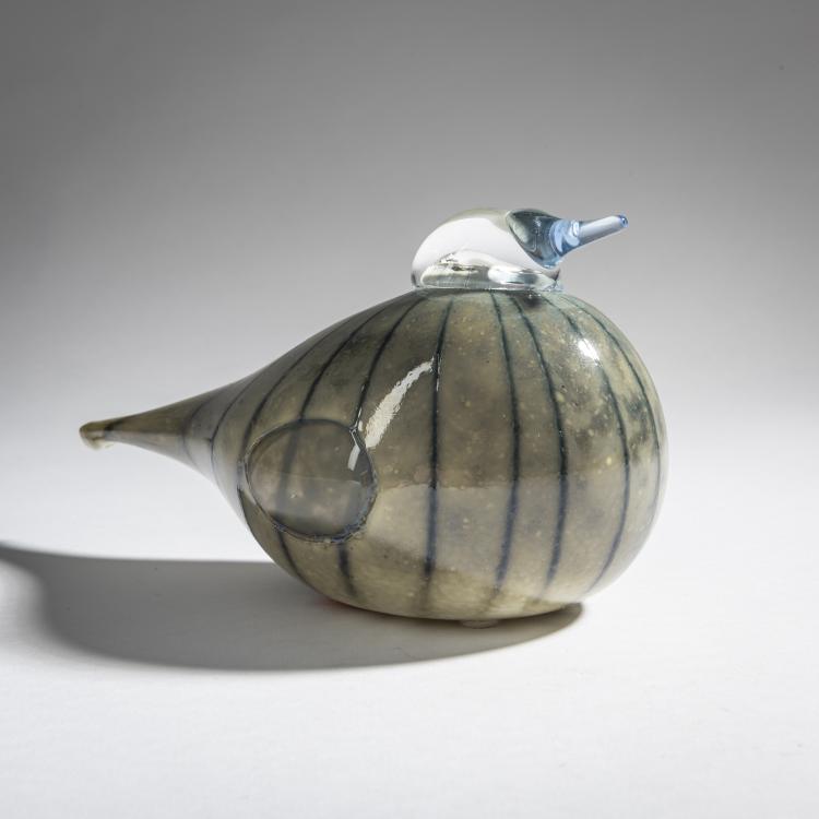 Bild 1 zu Objekt, Jung-Sperling 'Tirpunen', 1997, Oiva Toikka, Nuutaj&auml;rvi, Notsj&ouml;; Iittala, Kalvola, 161D 932