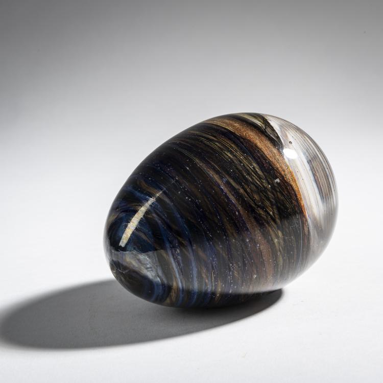 Bild 2 zu Objekt, Braunes Ei, um 1990, Oiva Toikka, Nuutaj&auml;rvi, Notsj&ouml;, 161D 850