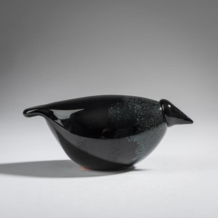 Hauptbild zu Objekt, Kr&auml;he, um 1990, Oiva Toikka, Nuutaj&auml;rvi, Notsj&ouml;; Iittala, Kalvola, 161D 852