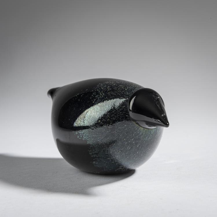 Bild 1 zu Objekt, Kr&auml;he, um 1990, Oiva Toikka, Nuutaj&auml;rvi, Notsj&ouml;; Iittala, Kalvola, 161D 852