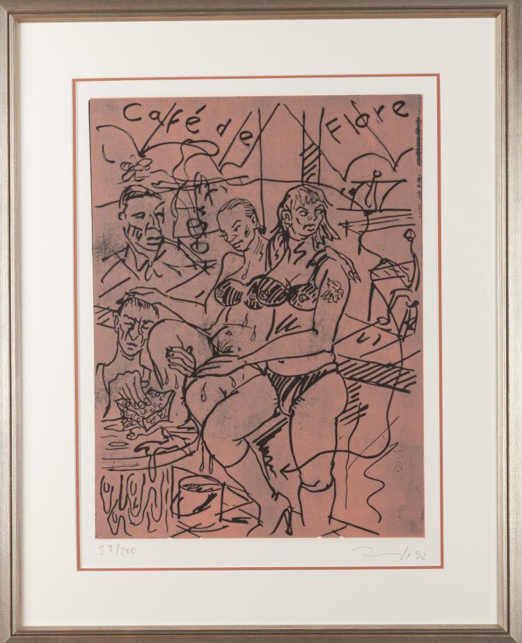 Hauptbild zu Objekt, 'Caf&eacute; de Flore', 1992, J&ouml;rg Immendorff, 163D 698