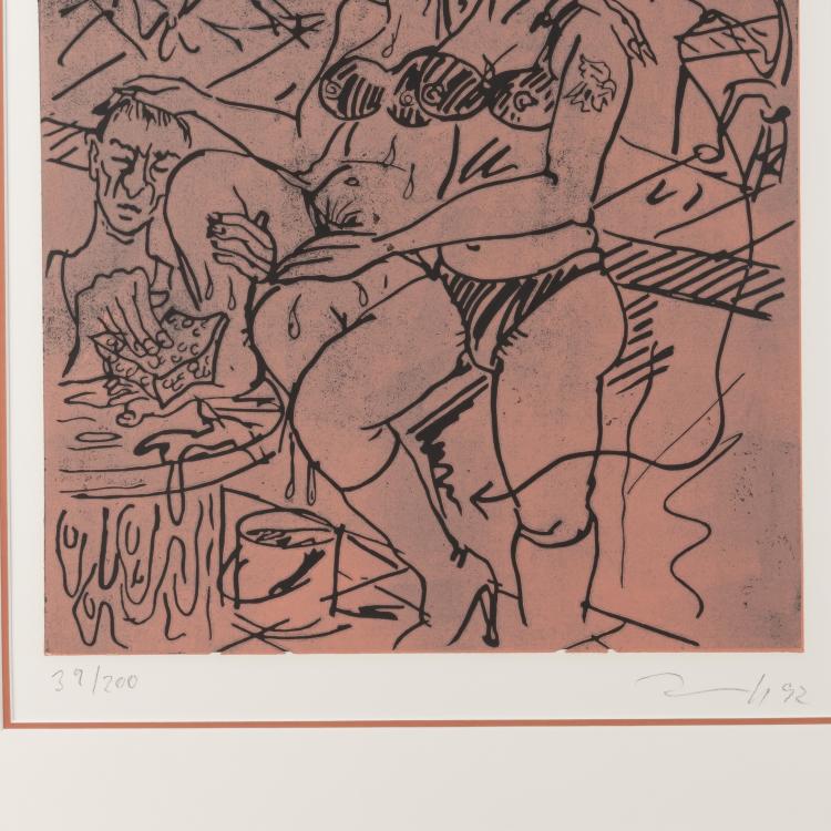 Bild 1 zu Objekt, 'Caf&eacute; de Flore', 1992, J&ouml;rg Immendorff, 163D 698