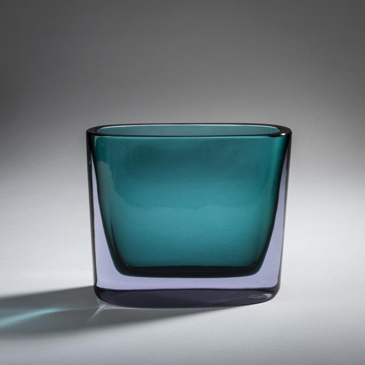 Hauptbild zu Objekt, Vase 'Sommerso verde erba violetto', 1962, Flavio Poli, Seguso Vetri d'Arte, Murano, 161B 380
