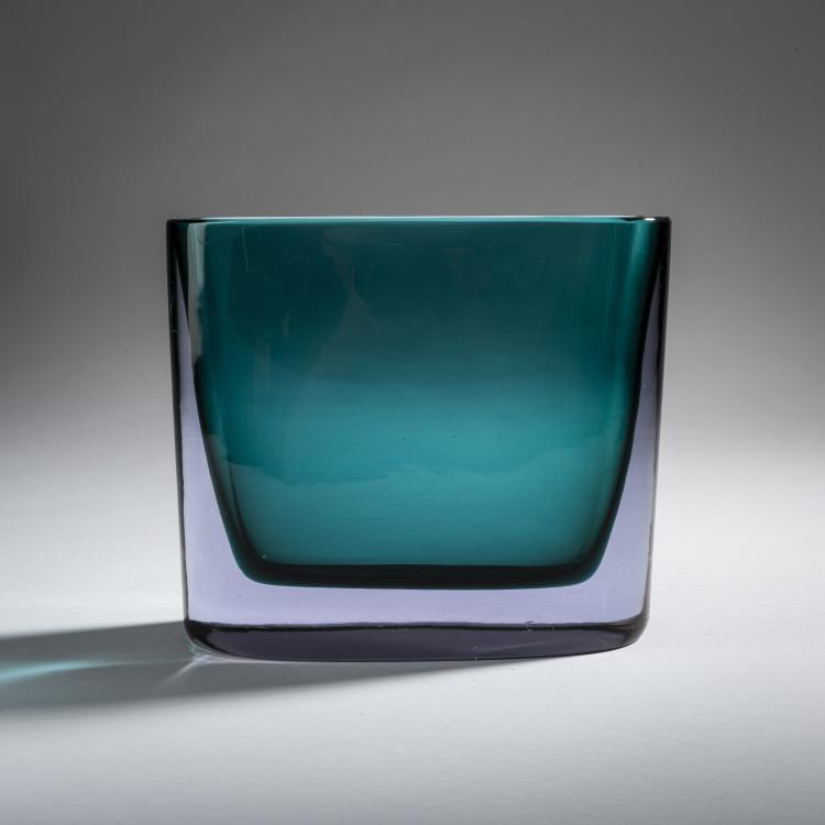 Bild 1 zu Objekt, Vase 'Sommerso verde erba violetto', 1962, Flavio Poli, Seguso Vetri d'Arte, Murano, 161B 380