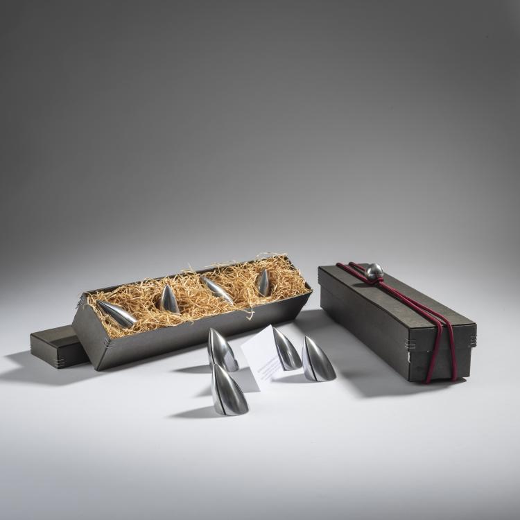 Hauptbild zu Objekt, 2 sets of 'Berta Youssouf' place card holders, 1987, Philippe Starck, O.W.O, Montfort-l'Amaury, 161C 706