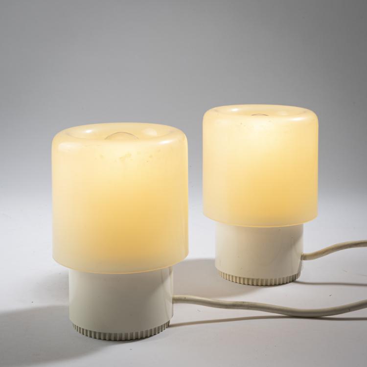 Hauptbild zu Objekt, 2 'Tic Tac' table lights, 1970, Giotto Stoppino, Kartell, Noviglio, 161A 167