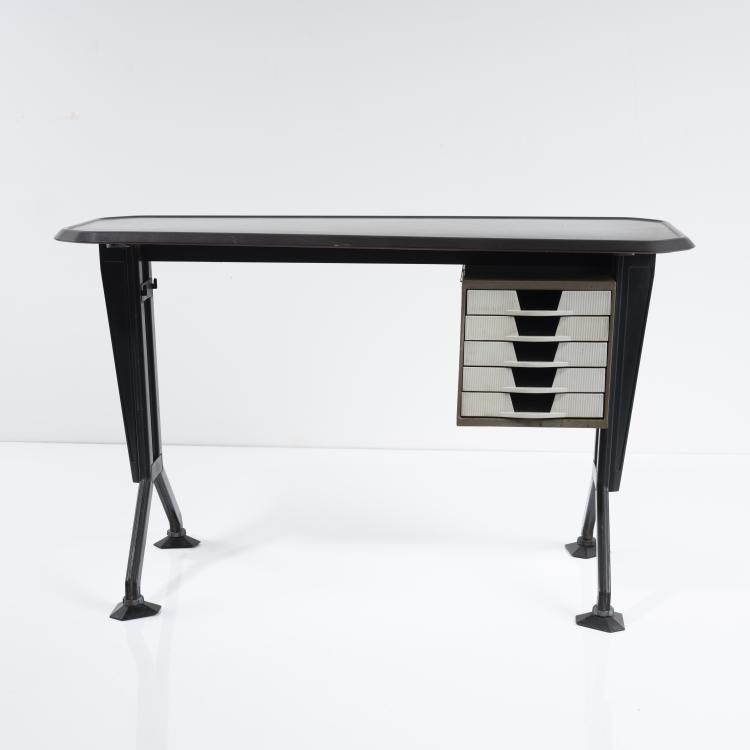 Hauptbild zu Objekt, 'Arco' typewriter table, 1963, Studio B.B.P.R.,Gian Luigi Banfi,Ludovico Barbiano di Belgiojoso,Enrico Peressutti,Ernesto Nathan Rogers, Olivetti, Ivrea, 161A 99
