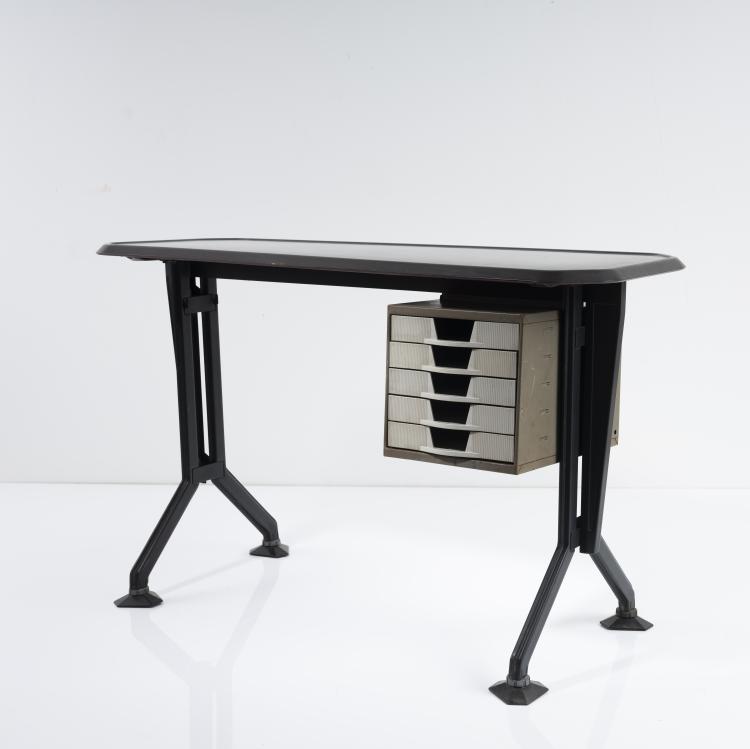 Bild 1 zu Objekt, 'Arco' typewriter table, 1963, Studio B.B.P.R.,Gian Luigi Banfi,Ludovico Barbiano di Belgiojoso,Enrico Peressutti,Ernesto Nathan Rogers, Olivetti, Ivrea, 161A 99