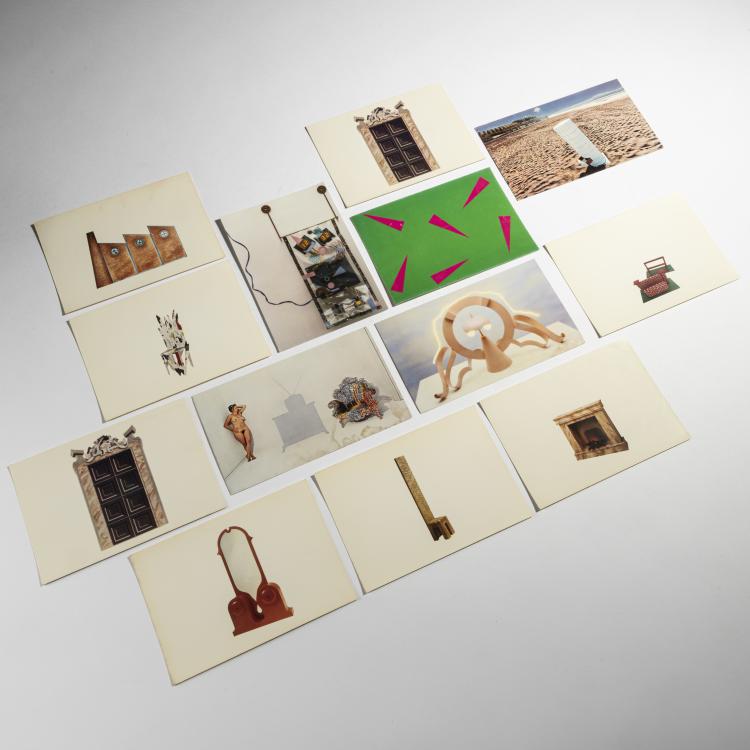 Hauptbild zu Objekt, 13 Postkarten, 1970/80er Jahre, Andrea Branzi,Michele De Lucchi,Bruno Gregori,Alessandro Guerriero,Ettore Sottsass, Galeria dei Lucidi Inganni, Mailand; Studio Alchimia, Mailand; Anthologie Quartett, Bad Essen, 161A 83