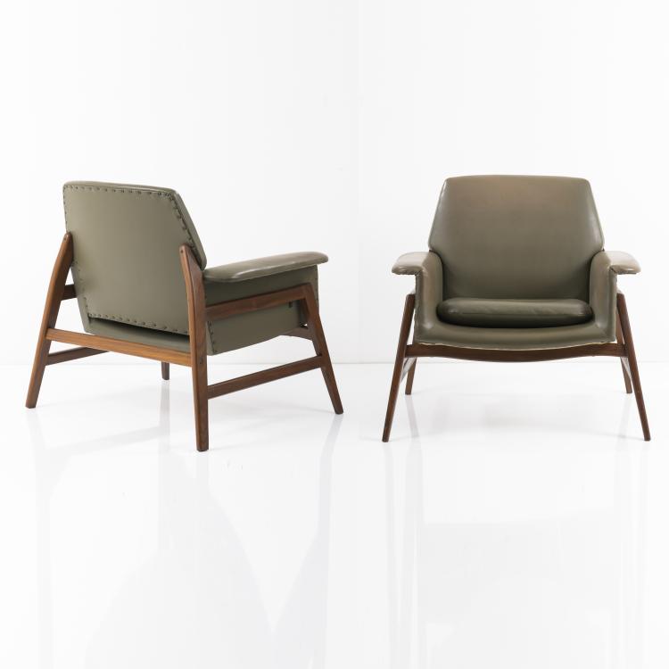 Bild 1 zu Objekt, 2 armchairs, 1958, Gianfranco Frattini (attributed), Cassina, Mailand (zugeschrieben), 161A 42