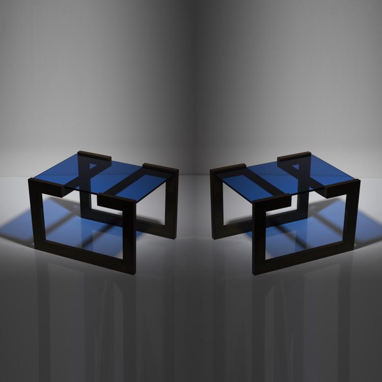 Hauptbild zu Objekt, 2 side tables, c 1965, Italien, 161A 118