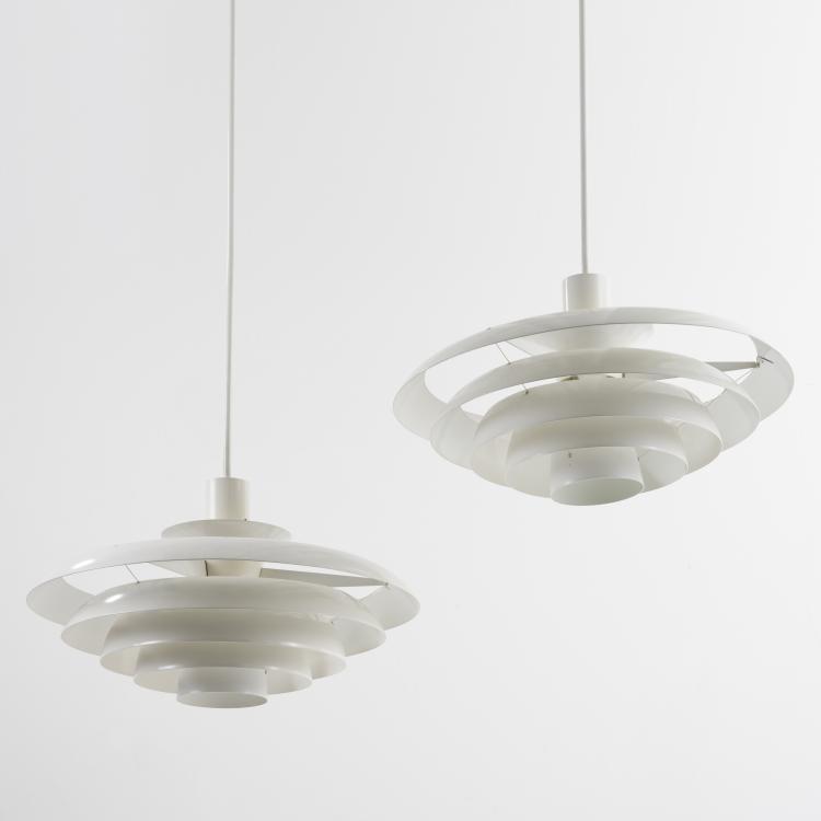 Bild 1 zu Objekt, 2 ceiling lights, 1960s, Fagerhults Ljusarmatur, Fagerhult, 161C 651