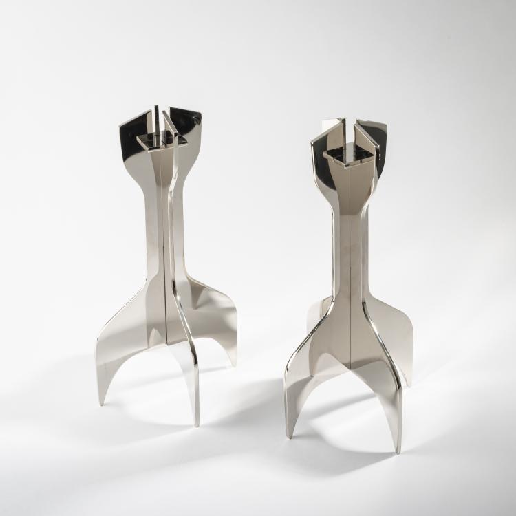 Bild 1 zu Objekt, Zwei Kerzenleuchter, um 1961, Marcel Breuer, Gavina, Mailand, 161A 68