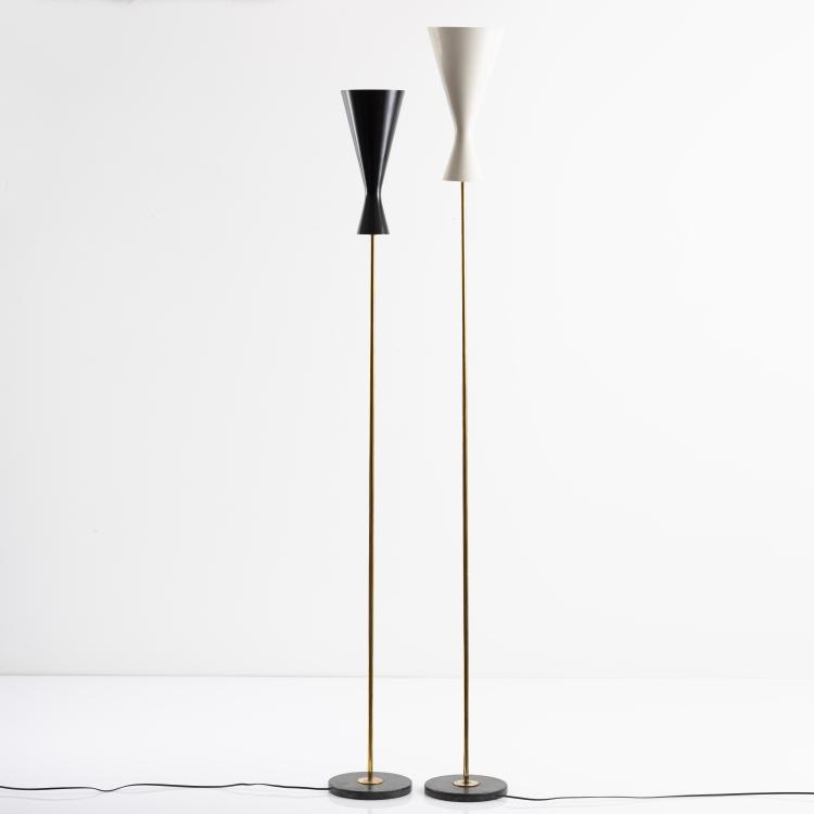 Hauptbild zu Objekt, 2 floor lamps, 1950s, Stilnovo, Mailand (zugeschrieben), 161A 26