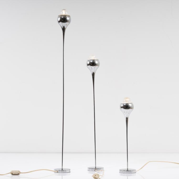 Hauptbild zu Objekt, 3 table and floor lamps, 1970s, Angelo Brotto, Esperia, Poggibonsi, 161A 205