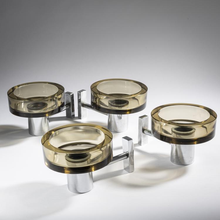 Bild 1 zu Objekt, Vier Wandleuchten, 1970er Jahre, Flavio Poli (zugeschrieben), Seguso Vetri d'Arte, Murano (zugeschrieben), 161A 186