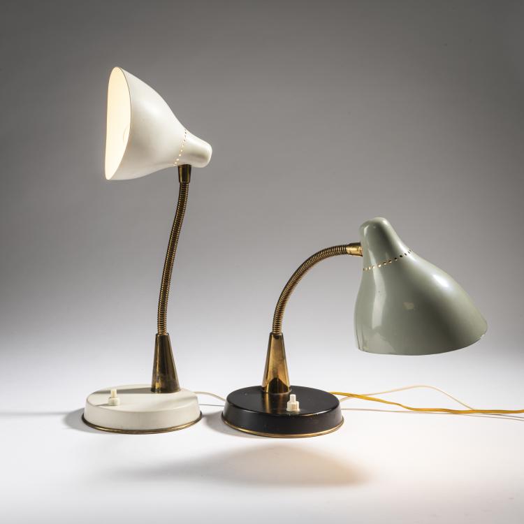 Bild 1 zu Objekt, 2 table lights, 1950s, Giuseppe Ostuni, Oluce, Mailand, 161A 31