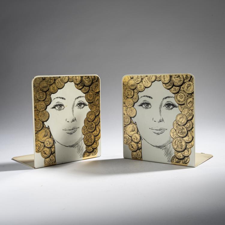 Bild 1 zu Objekt, 2 'Viso con Monete' bookends, 1960s, Piero Fornasetti, Fornasetti, Mailand, 161A 151