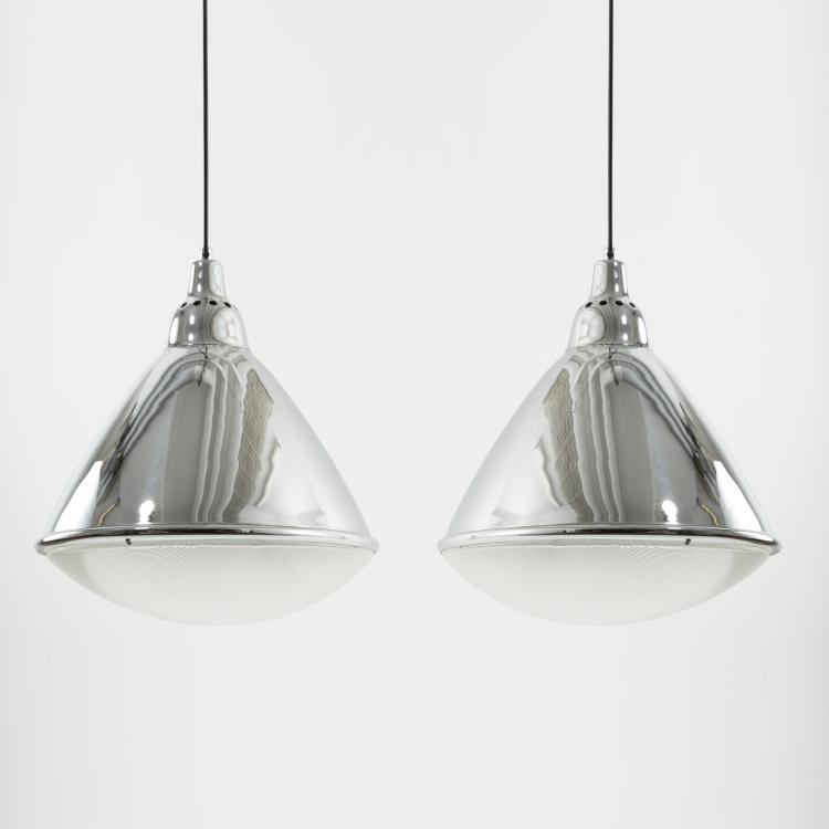 Hauptbild zu Objekt, 2 'Headlight' ceiling lights, 1968, Ingo Maurer, Design M, Maurer, Ingo, M&uuml;nchen, 161C 677