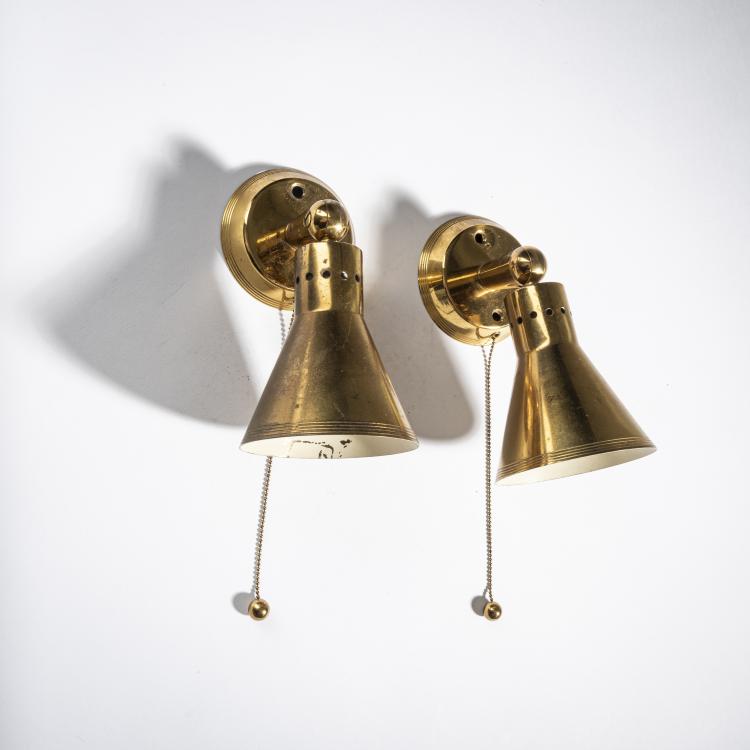 Hauptbild zu Objekt, Zwei Wandleuchten, 1950er Jahre, Oluce, Mailand, 161A 25