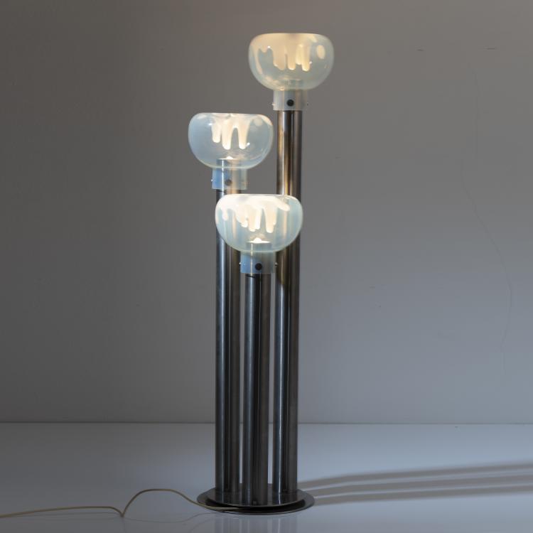 Hauptbild zu Objekt, Stehleuchte mit 'Stalagtiti'-Schirmen, um 1967, Carlo Nason (zugeschrieben), Mazzega, A.V., Murano (zugeschrieben), 161A 137