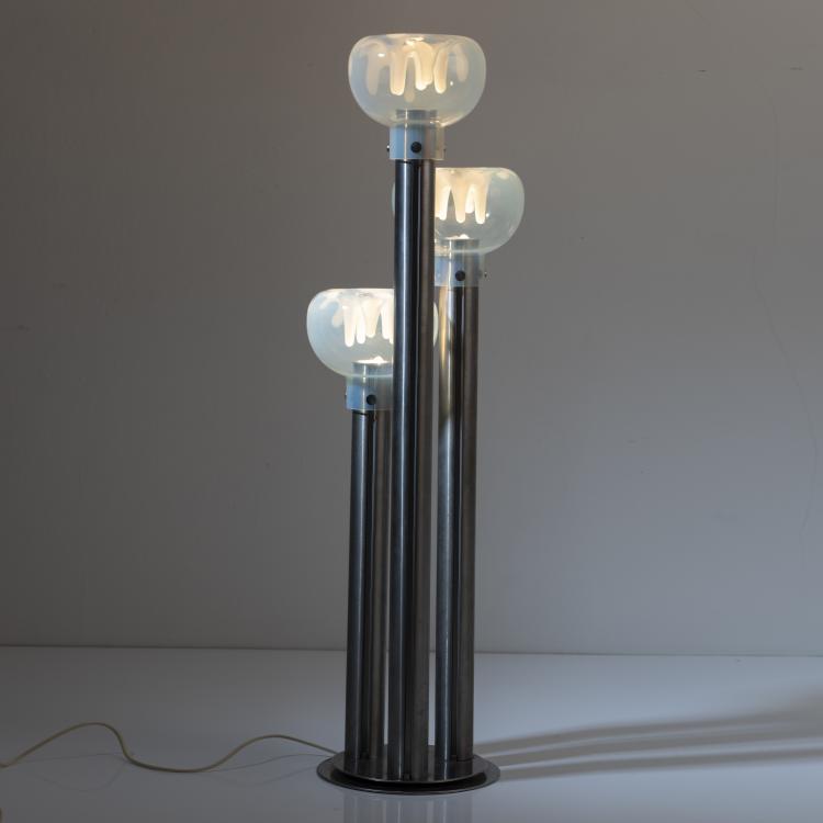 Bild 1 zu Objekt, Stehleuchte mit 'Stalagtiti'-Schirmen, um 1967, Carlo Nason (zugeschrieben), Mazzega, A.V., Murano (zugeschrieben), 161A 137