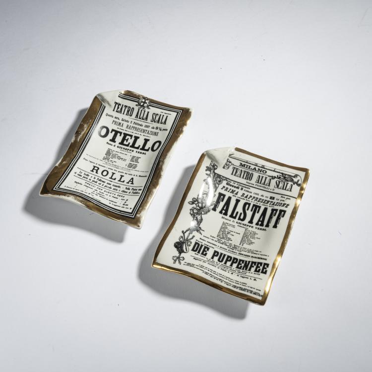 Hauptbild zu Objekt, 2 'Otello' and 'Falstaff' ashtrays, 1960s, Piero Fornasetti, Fornasetti, Mailand, 161A 148