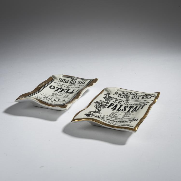 Bild 1 zu Objekt, 2 'Otello' and 'Falstaff' ashtrays, 1960s, Piero Fornasetti, Fornasetti, Mailand, 161A 148