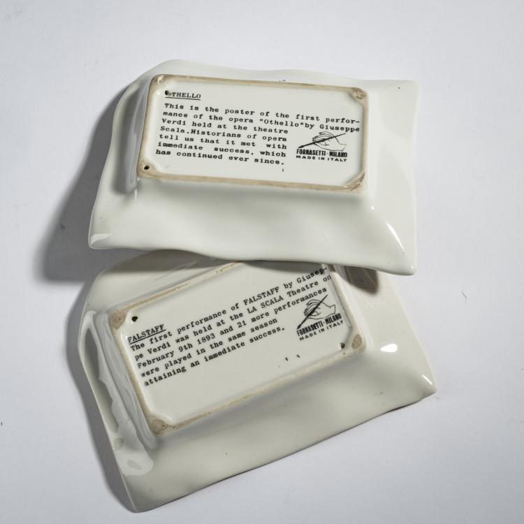 Bild 2 zu Objekt, 2 'Otello' and 'Falstaff' ashtrays, 1960s, Piero Fornasetti, Fornasetti, Mailand, 161A 148