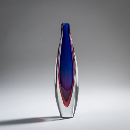 'Sommerso blu rubino' vase, c. 1954